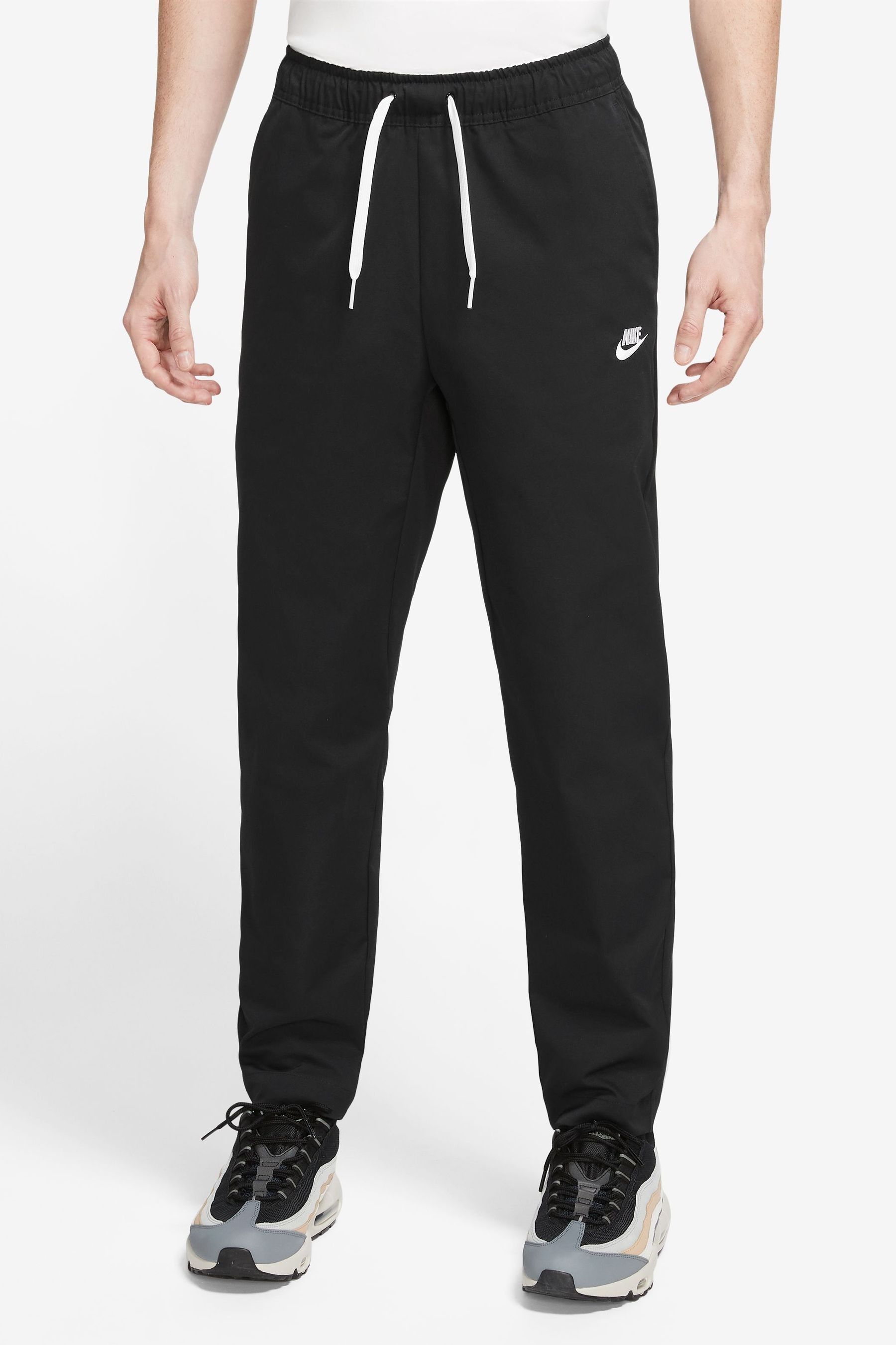 Nike black tapered joggers cheap