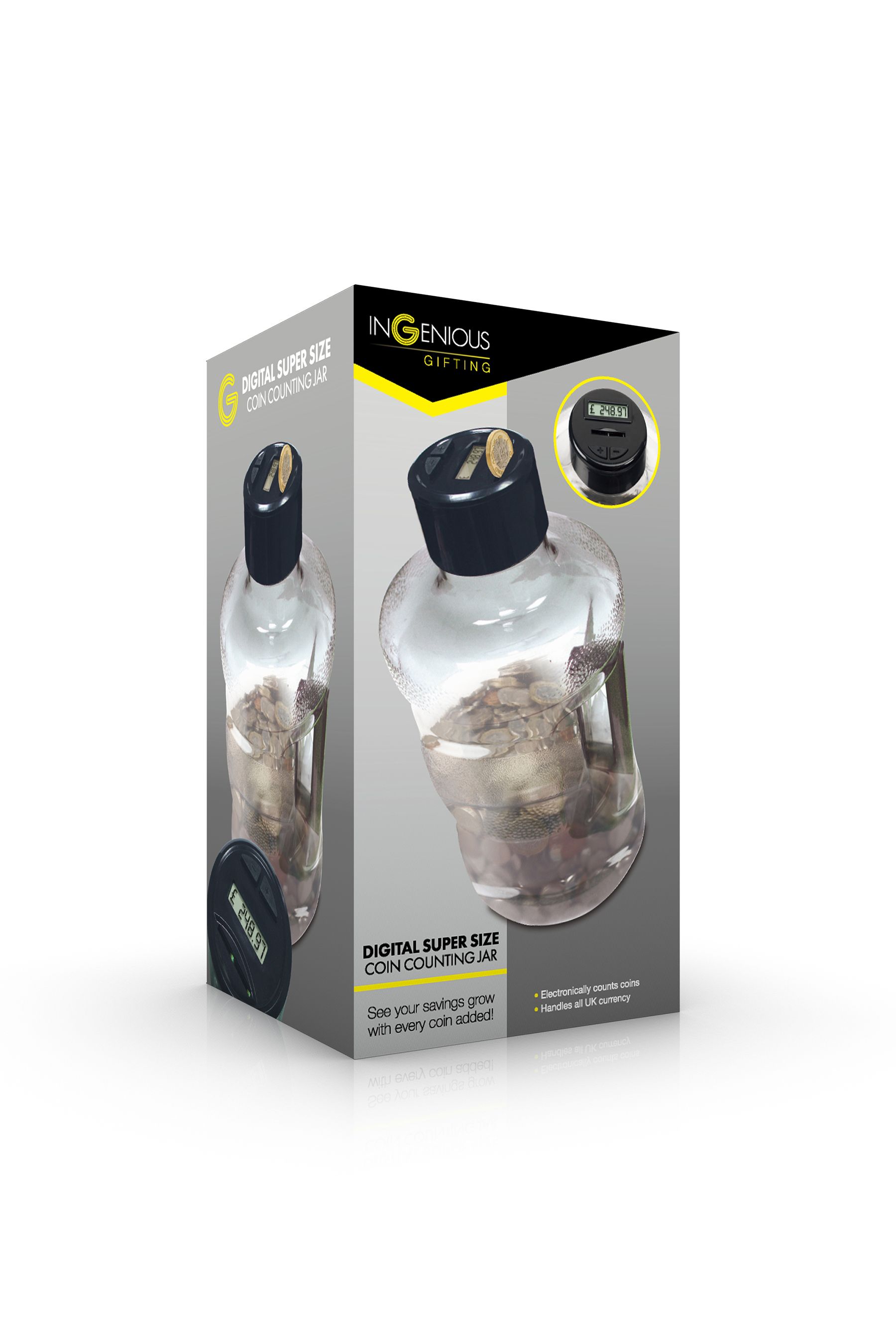 Coin sales counting jar