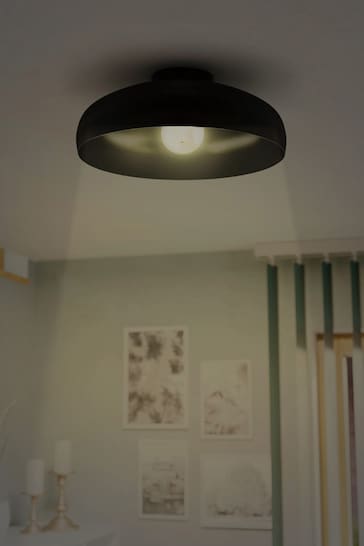 Eglo Black Mogano 1 Light Vintage Ceiling Light