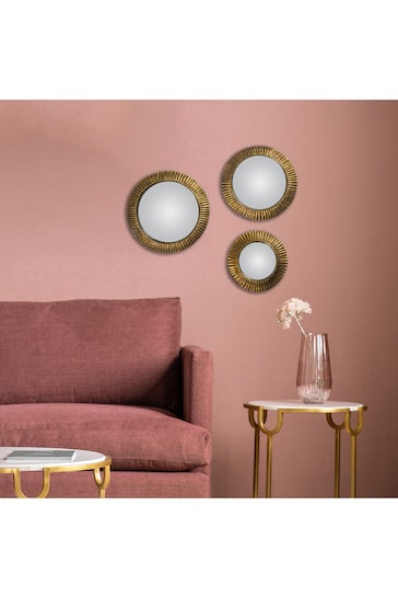 Gallery Home Bronze Bronze  Sarina Convex Mirrors Set Of 3