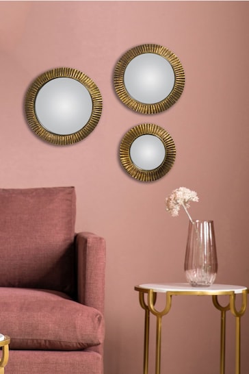 Gallery Home Bronze Bronze  Sarina Convex Mirrors Set Of 3