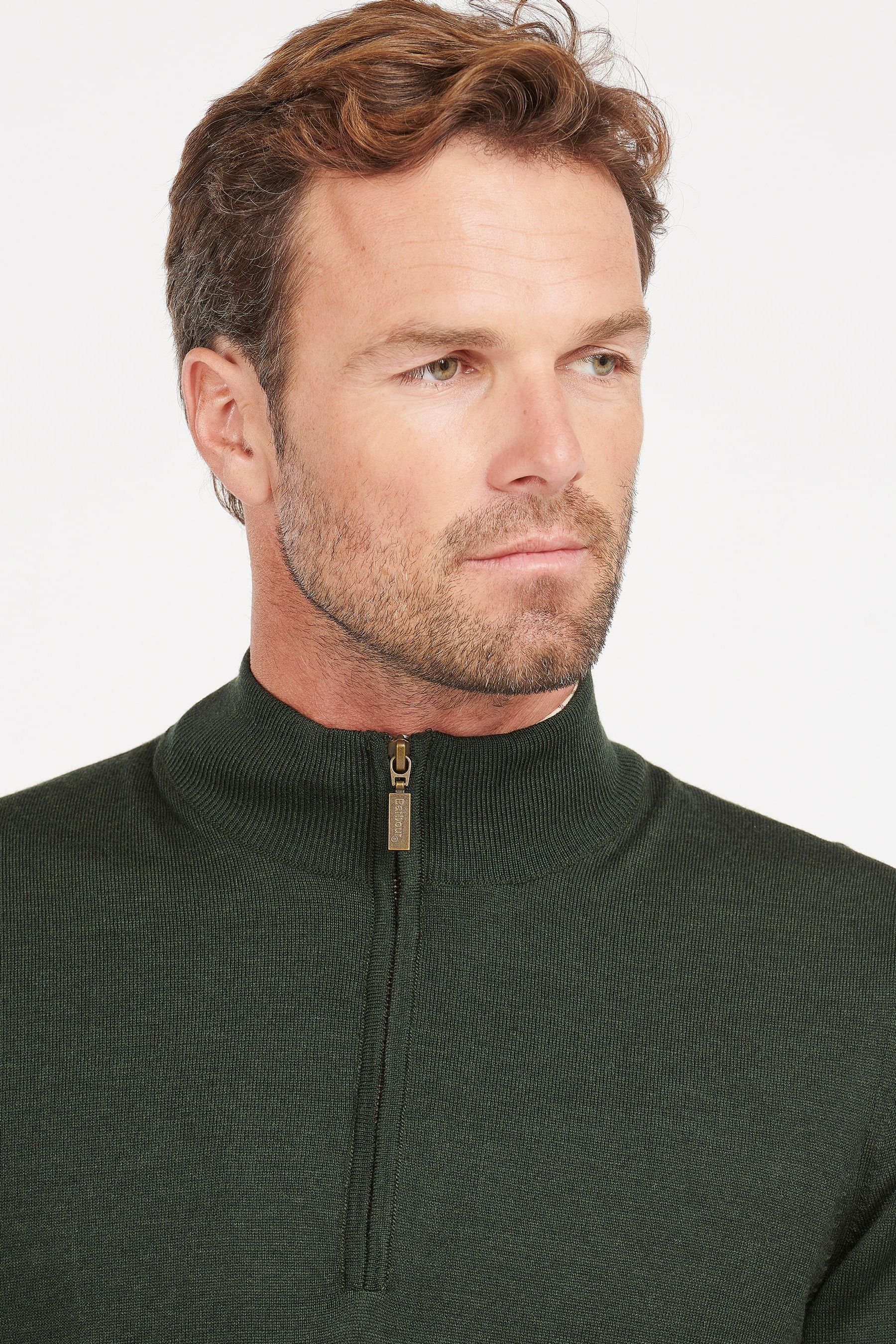 Barbour gamlin half zip jumper with waterproof lining discount