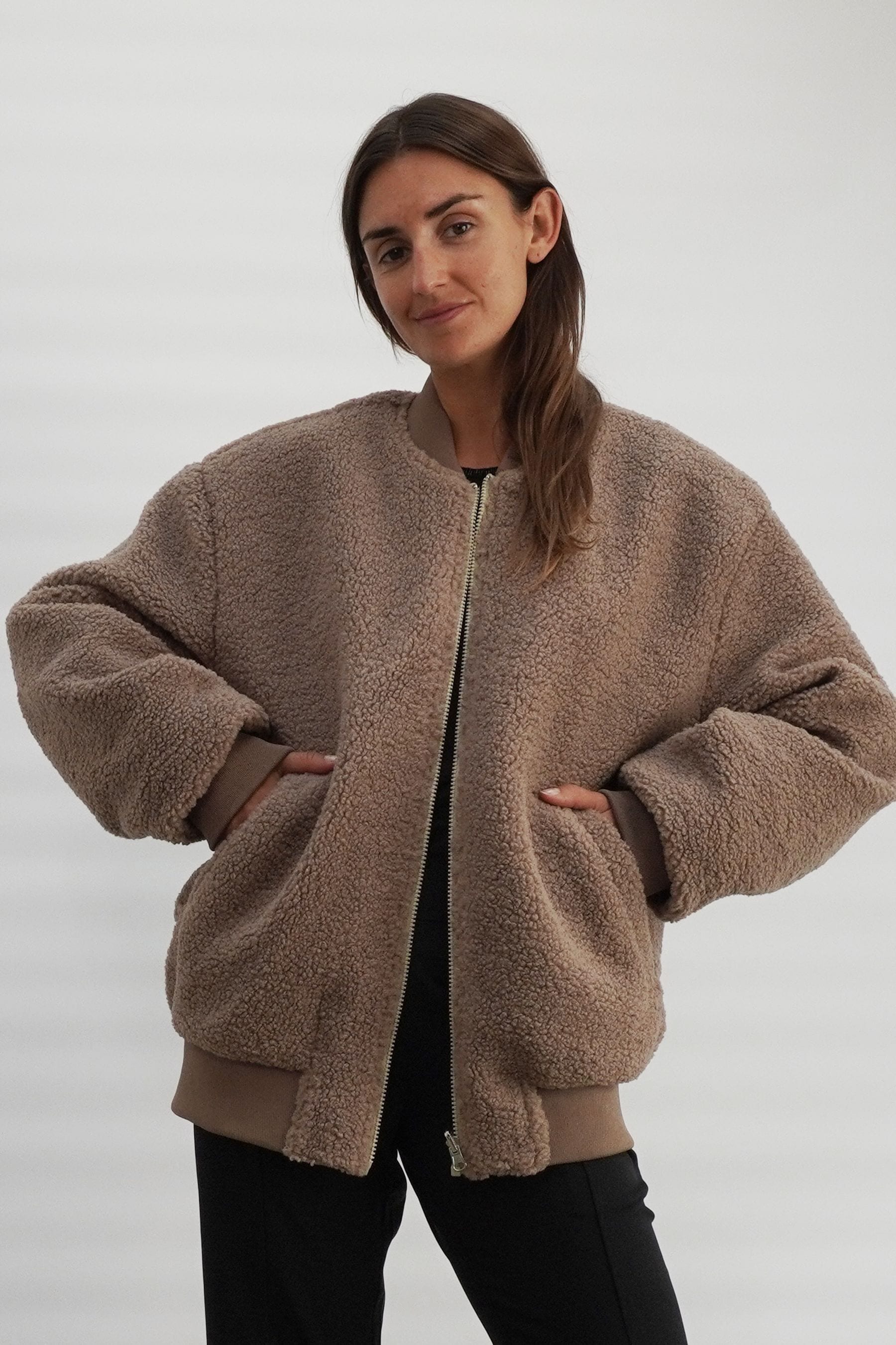 Teddy top bomber jacket
