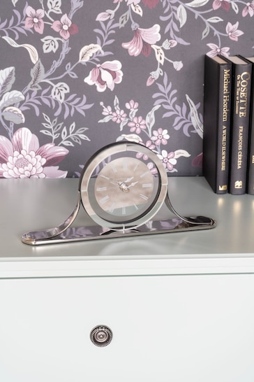 Laura Ashley Clear Lexham Mirror Mantel Clock
