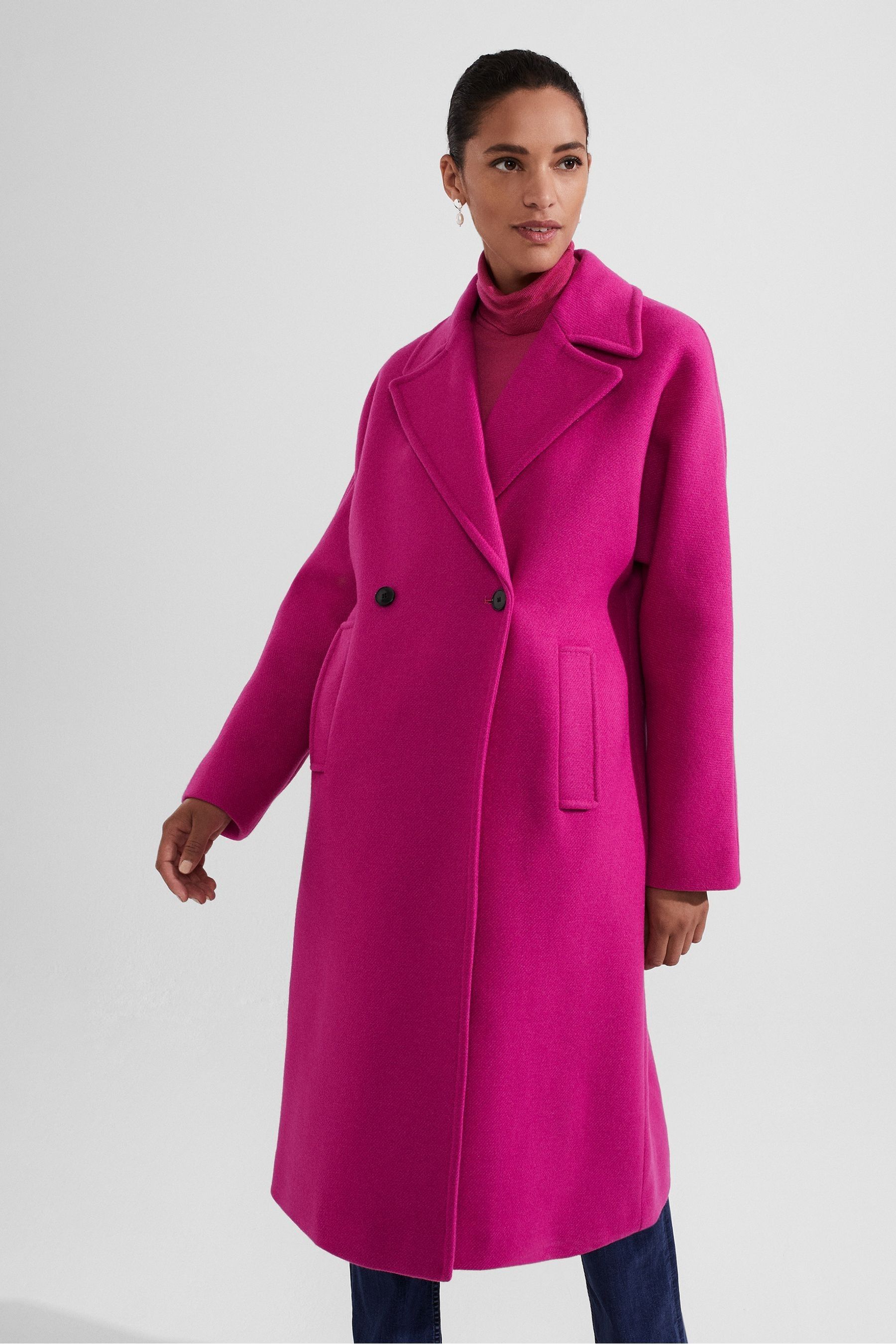 Hobbs pink trench coat sale