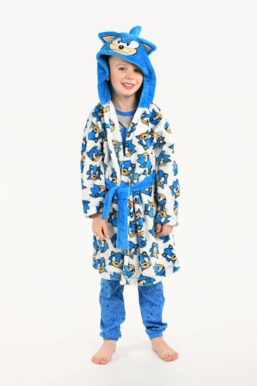 Brand Threads Grey Sonic The Hedgehog Dressing Gown
