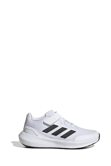 adidas White Sportswear Runfalcon 3.0 Elastic Lace Top Strap Trainers