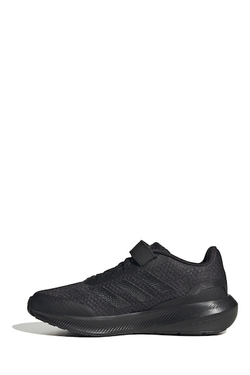 adidas Black Sportswear Runfalcon 3.0 Elastic Lace Top Strap Trainers