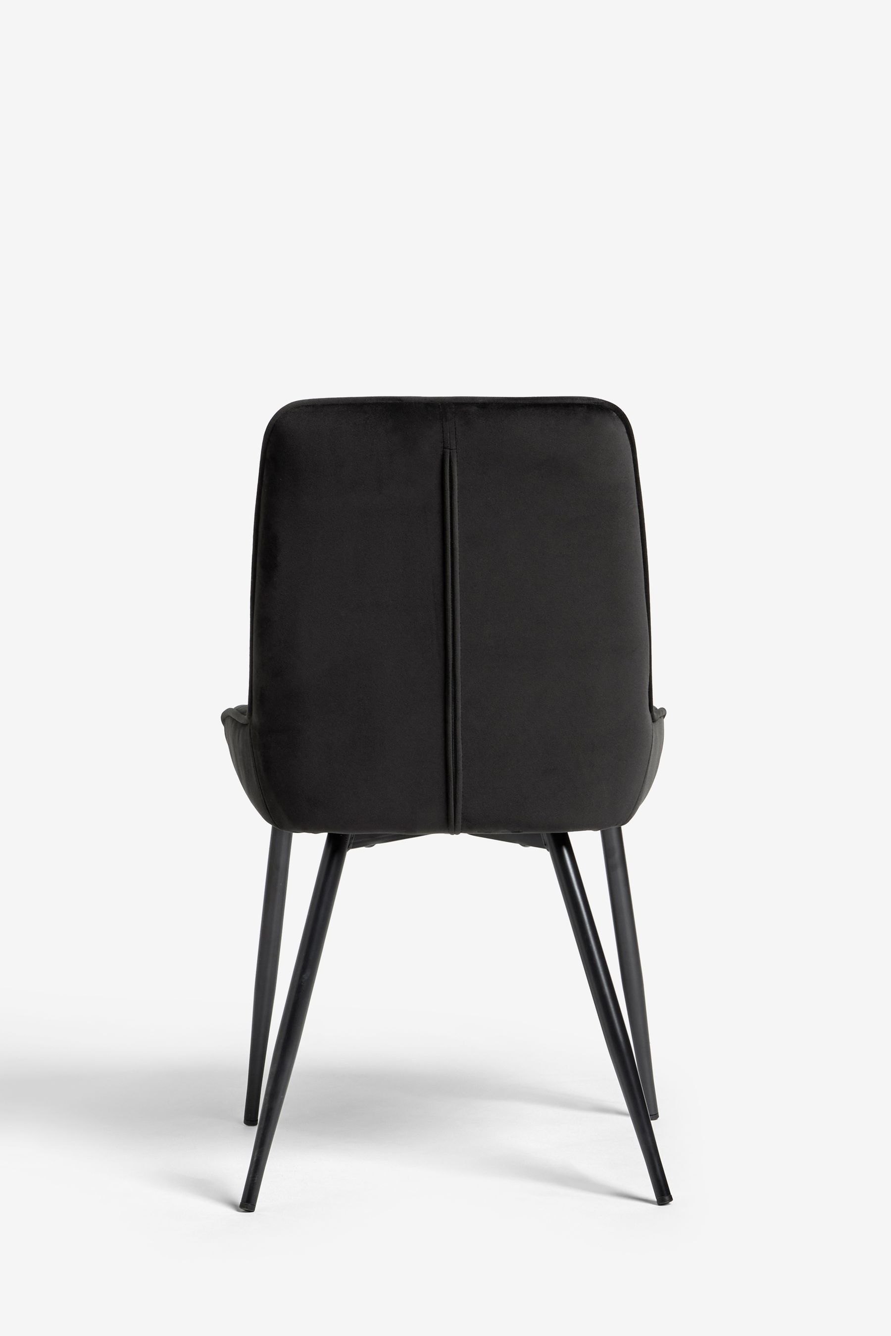 Buy Set of 2 Soft Velvet Black Black Leg Hamilton Non Arm Dining