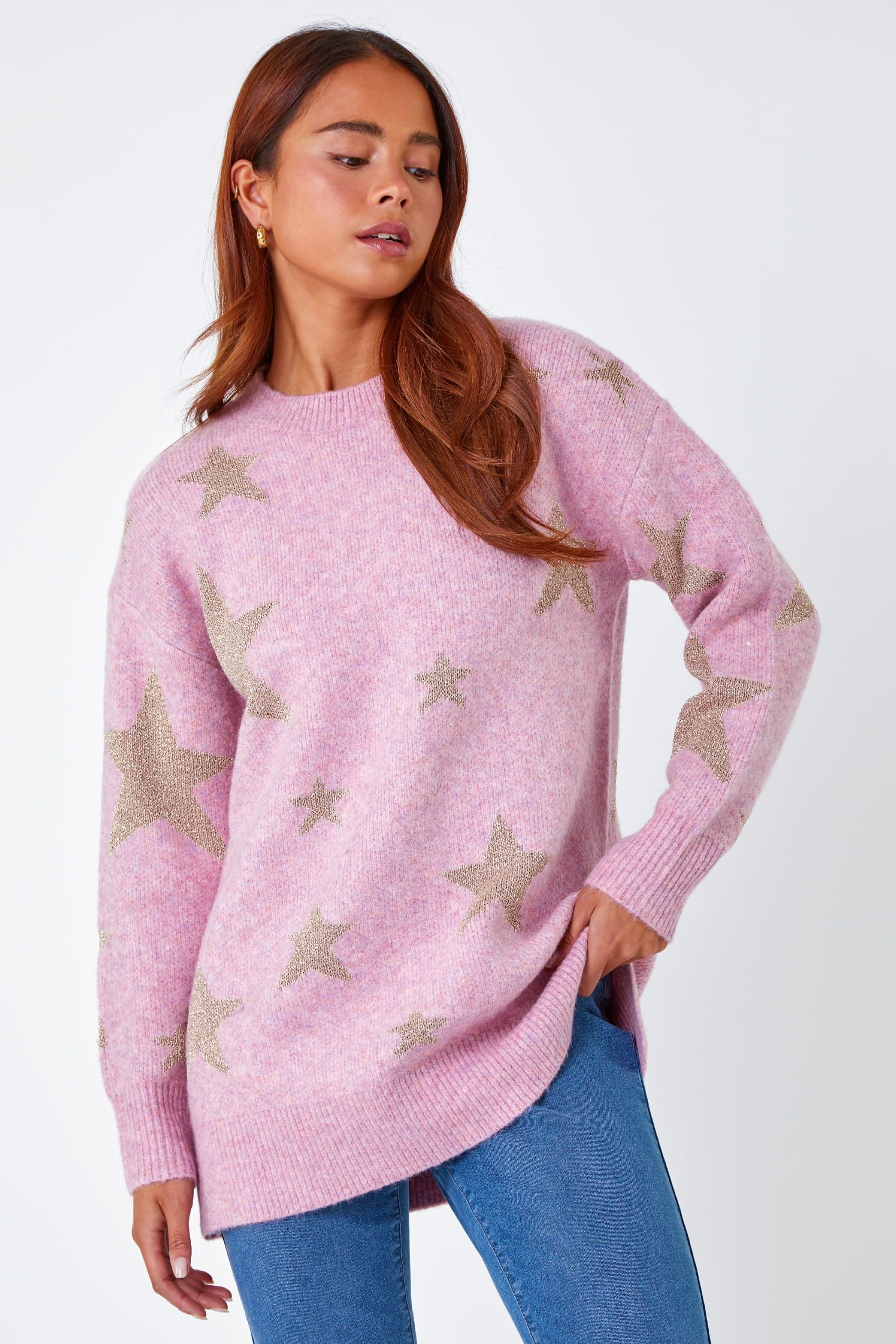 Pink star sale jumper