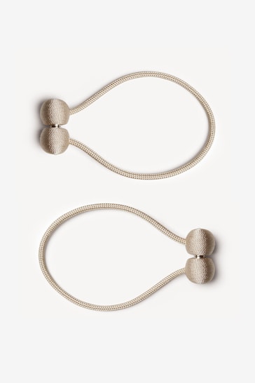Champagne Magnetic Curtain Tie Backs Set of 2