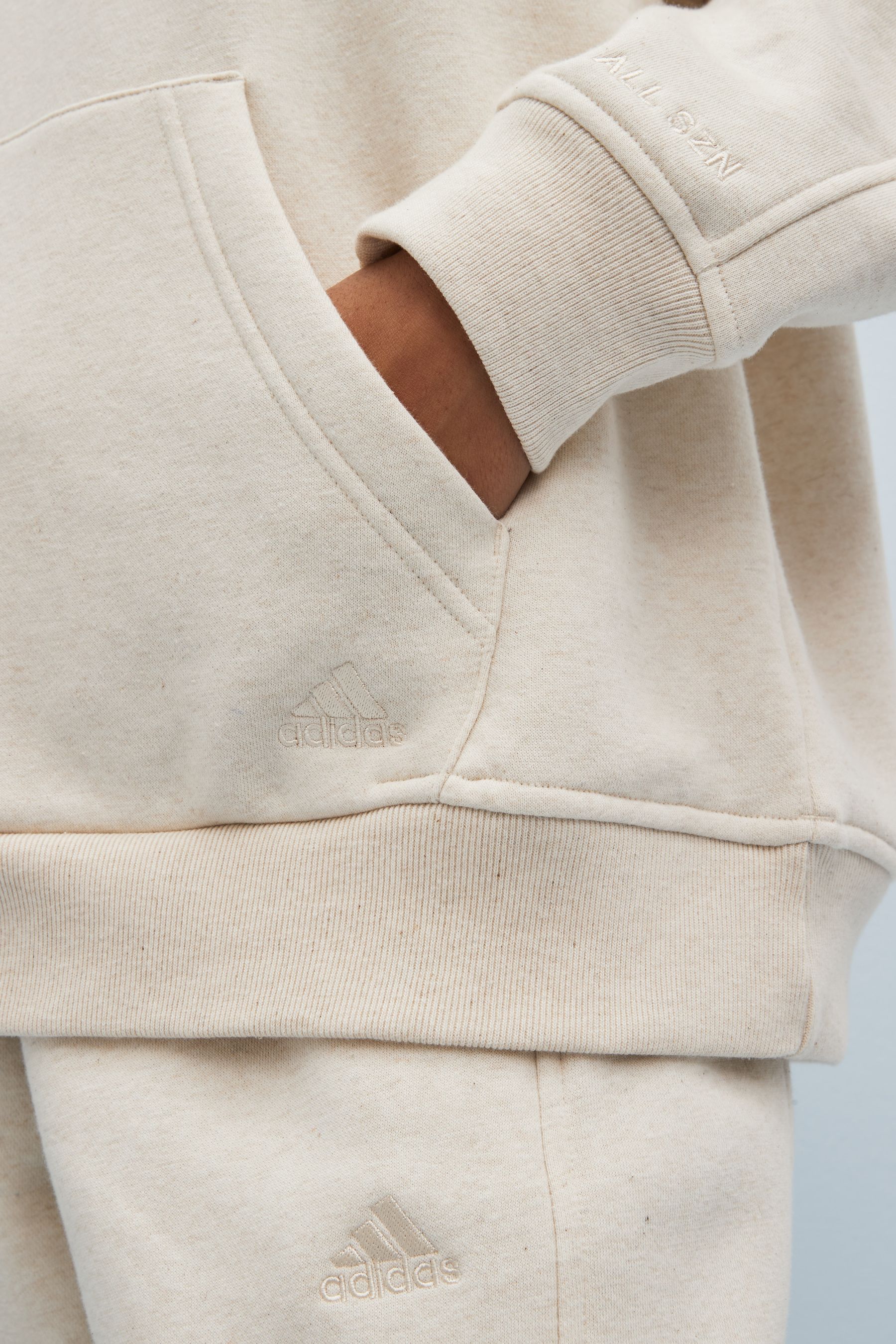 adidas Cream Sportswear All Szn Fleece Boyfriend Hoodie