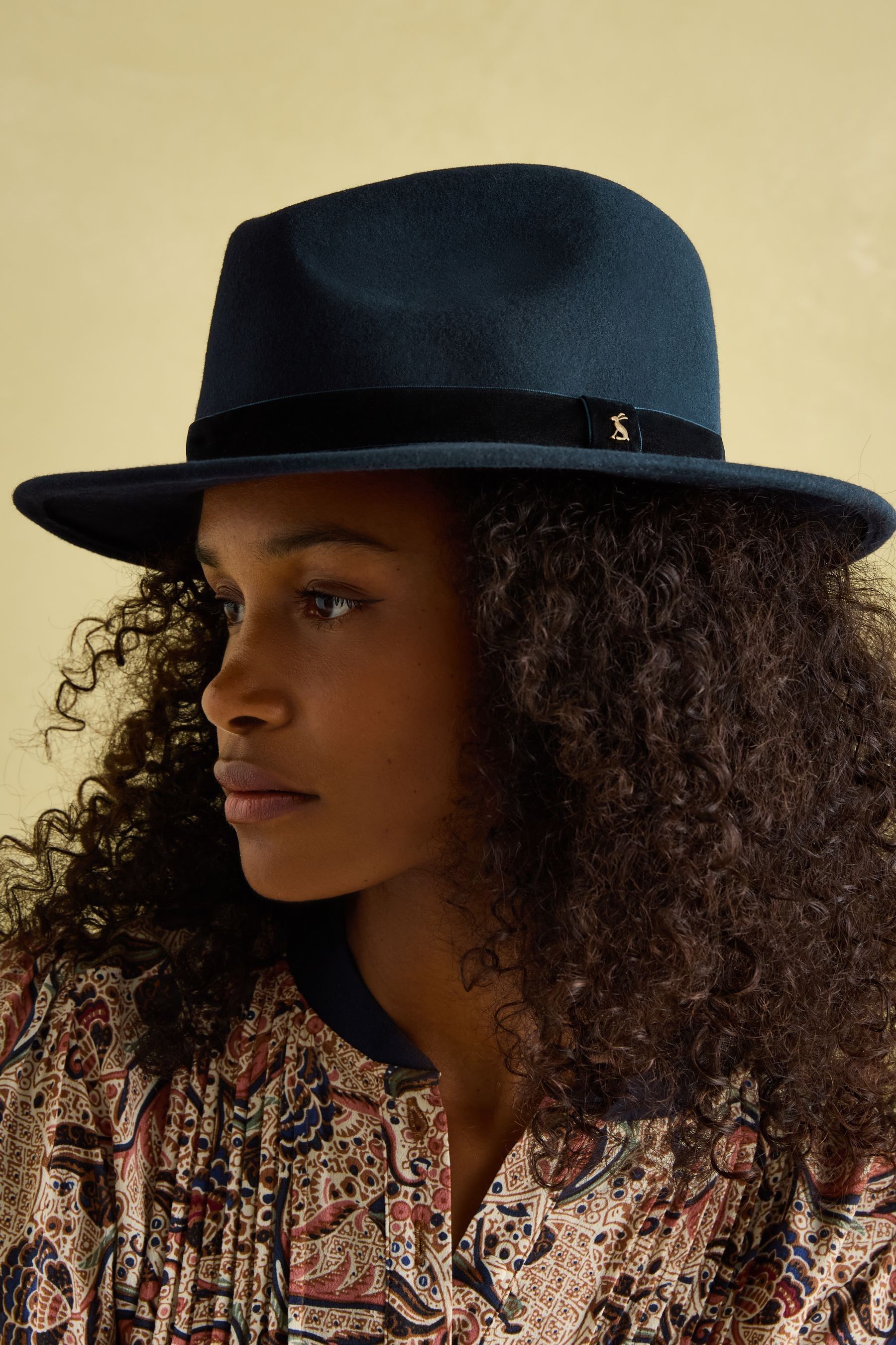 Buy Joules Maude Navy Wool Fedora Hat from the Next UK online shop
