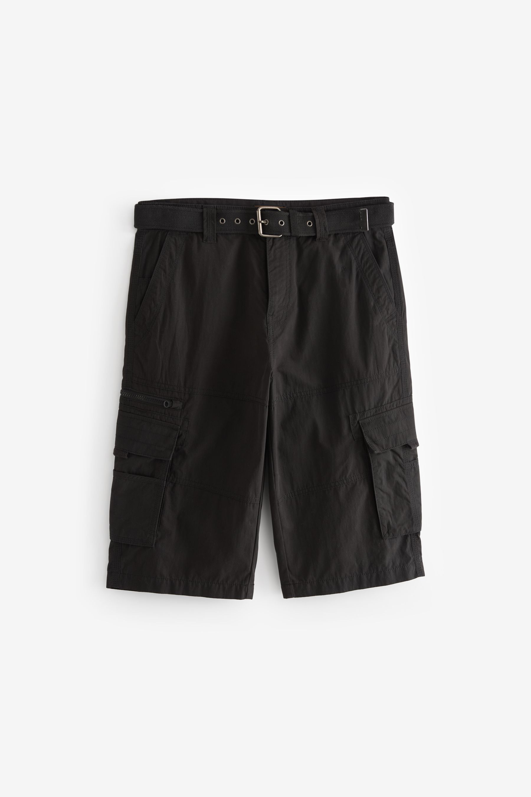 Black long shorts mens top