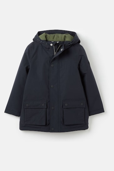 Buy Joules Autumn Layworth Navy Blue Waterproof Coat from the Next UK ...
