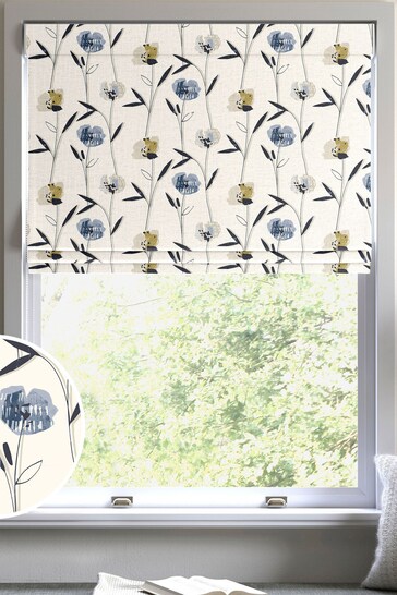 Blue Hetty Made To Measure Roman Blind