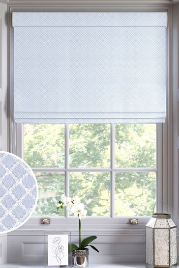 Blue Kyoto Made To Measure Roman Blind