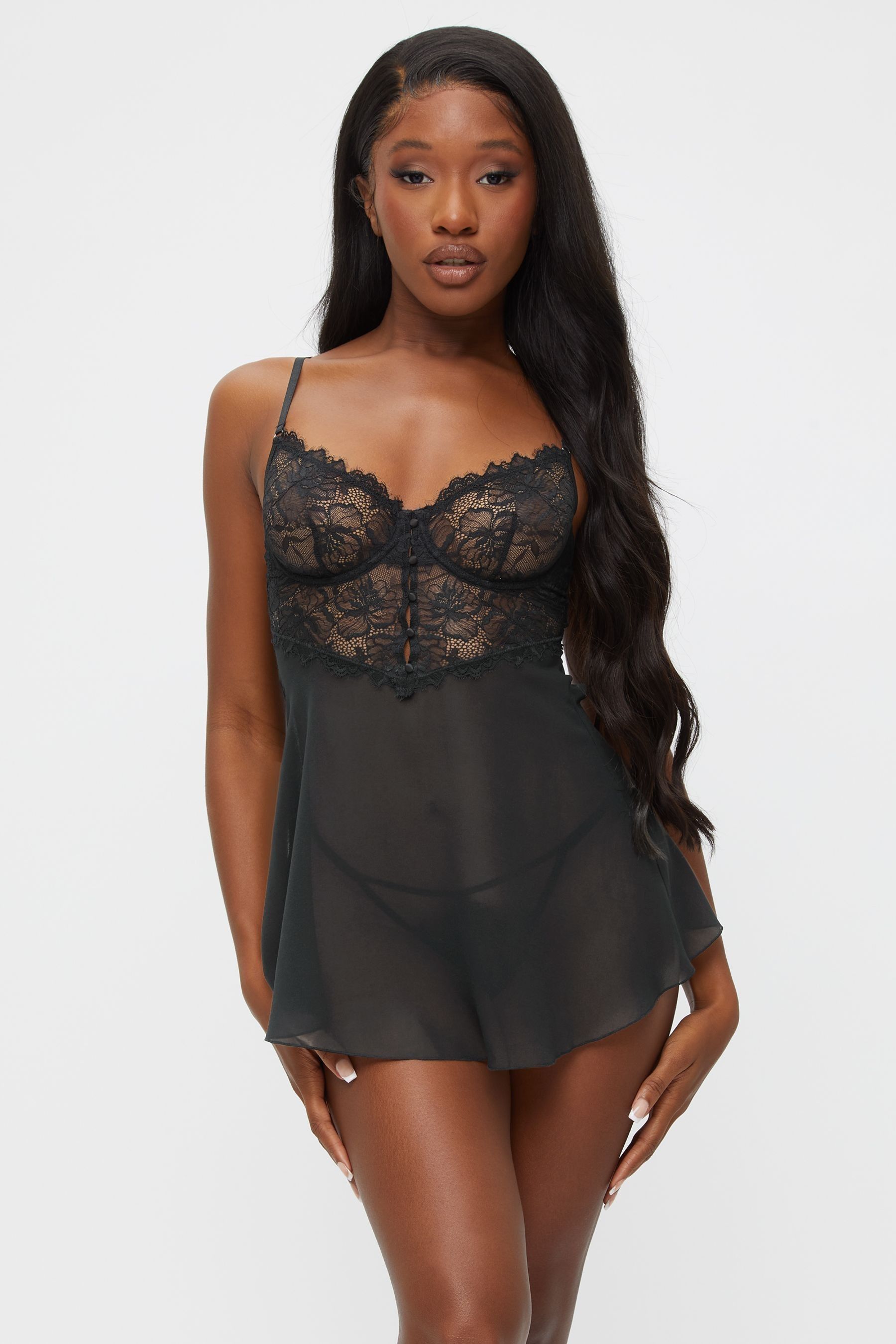 Black babydoll nightwear online