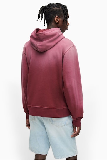 AllSaints Pink Harrison Pullover Hoodie