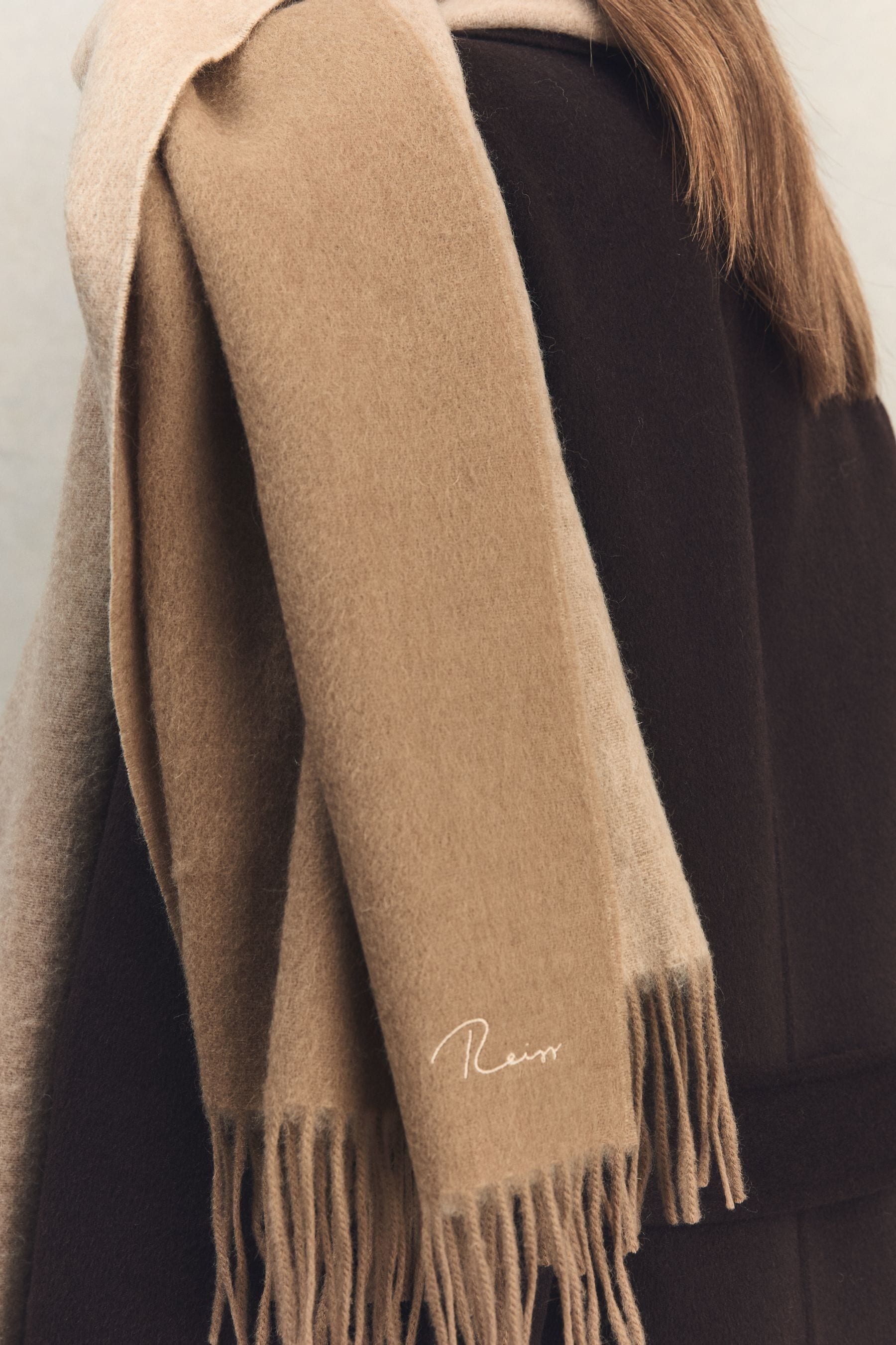Wool and cashmere scarf on sale