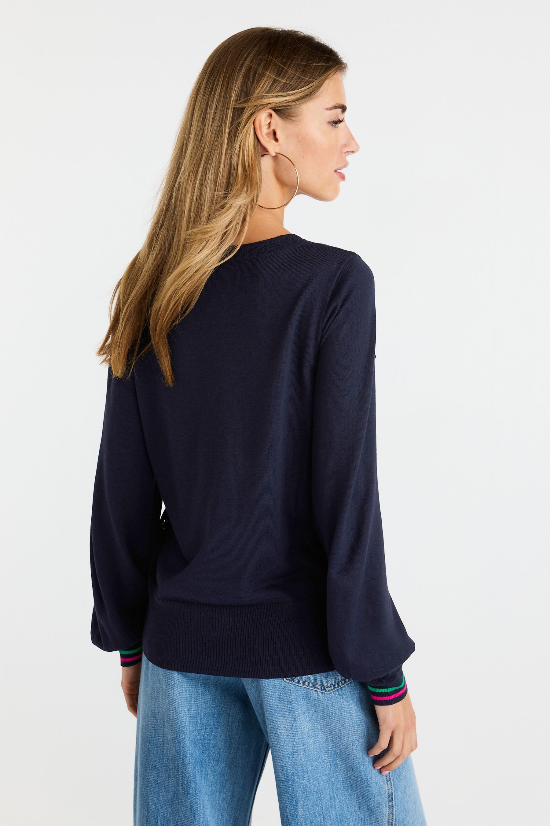 Next navy 2025 heart jumper