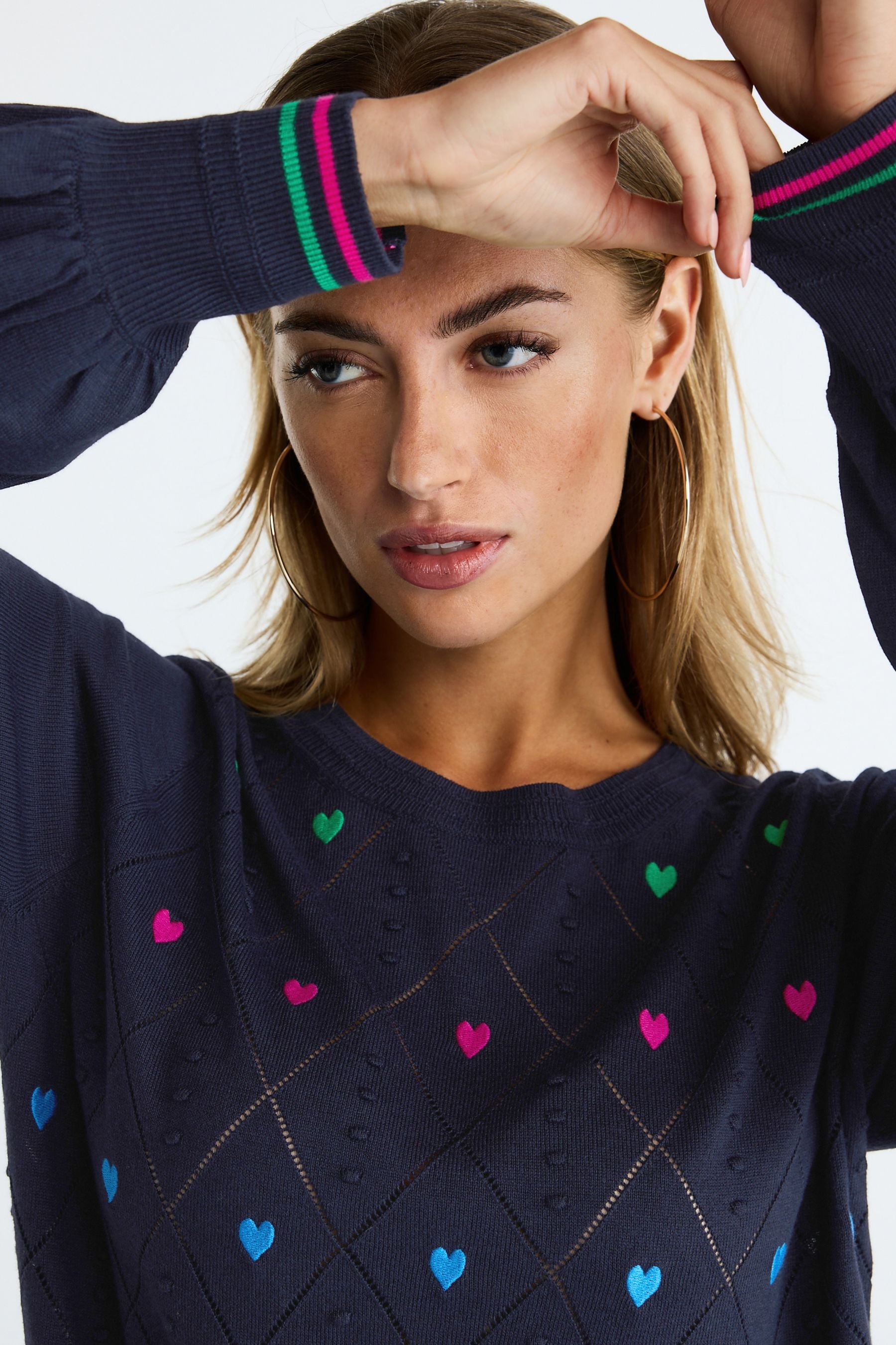 Next navy hot sale heart jumper