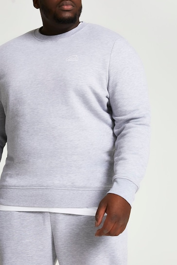 River Island Grey Big & Tall Slim fit Sweatshirt