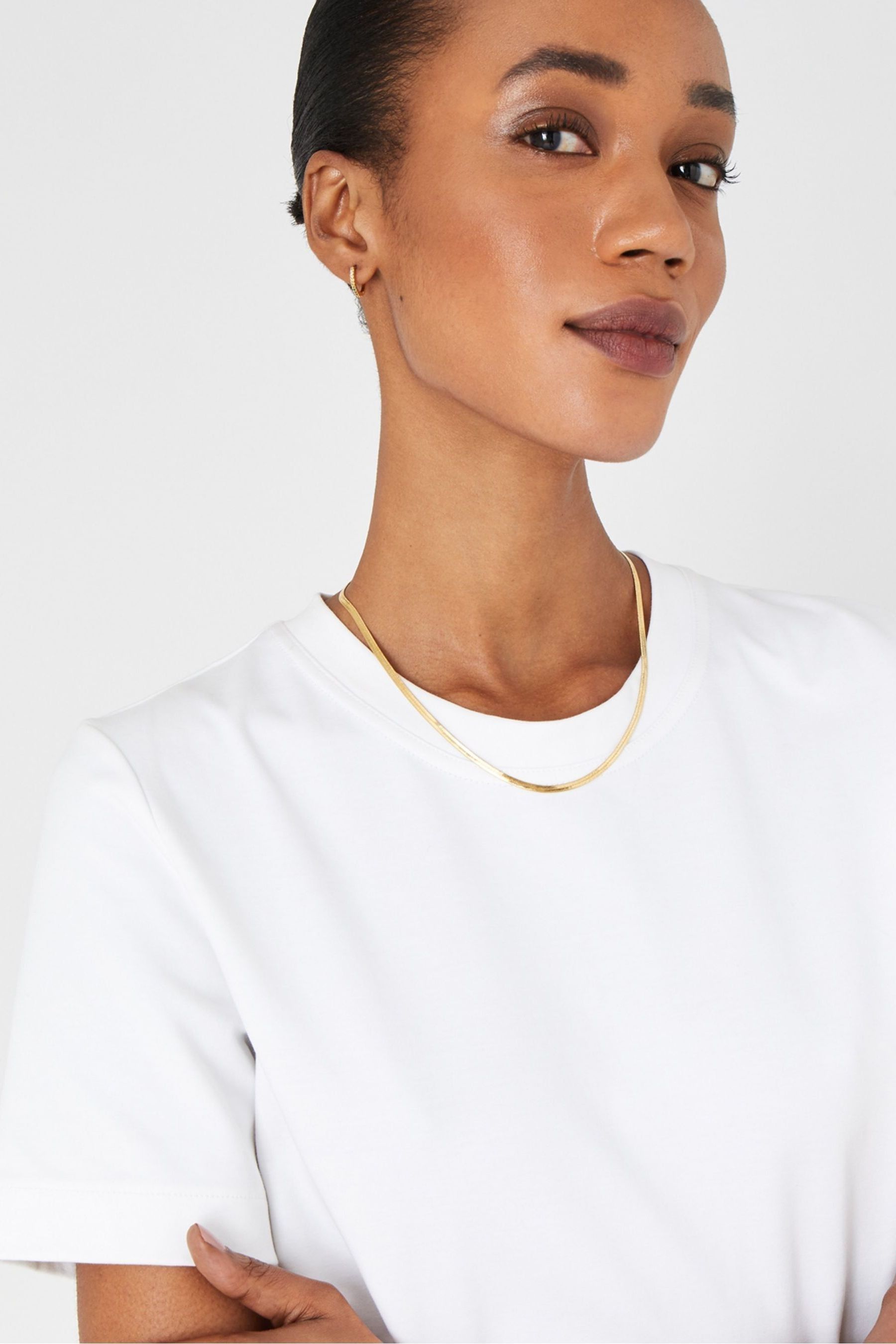 Buy Z by Accessorize Gold Plated Snake Chain Necklace from the