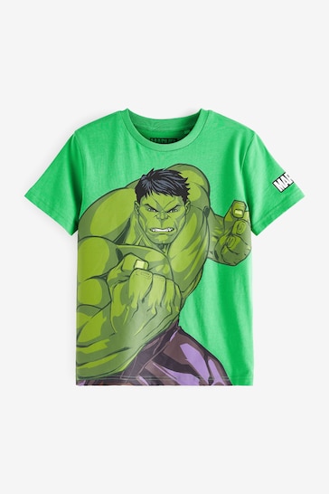 Hulk Green Marvel Superhero Short Sleeve T-Shirt (3-16yrs)