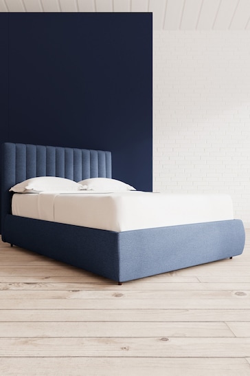 Swoon Houseweave Navy Blue Porlock Divan Bed