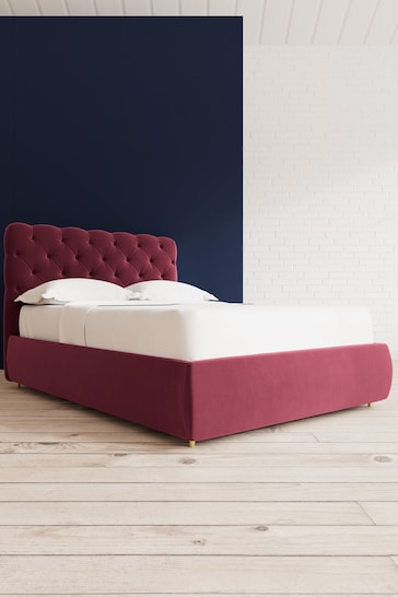 Swoon Easy Velvet Bordeaux Red Burbage Divan Bed