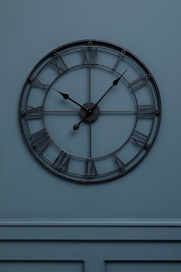 Interiors by Premier Matt Black Wall Clock