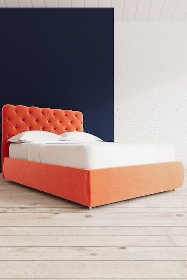 Swoon Easy Velvet Burnt Orange Burbage Divan Bed