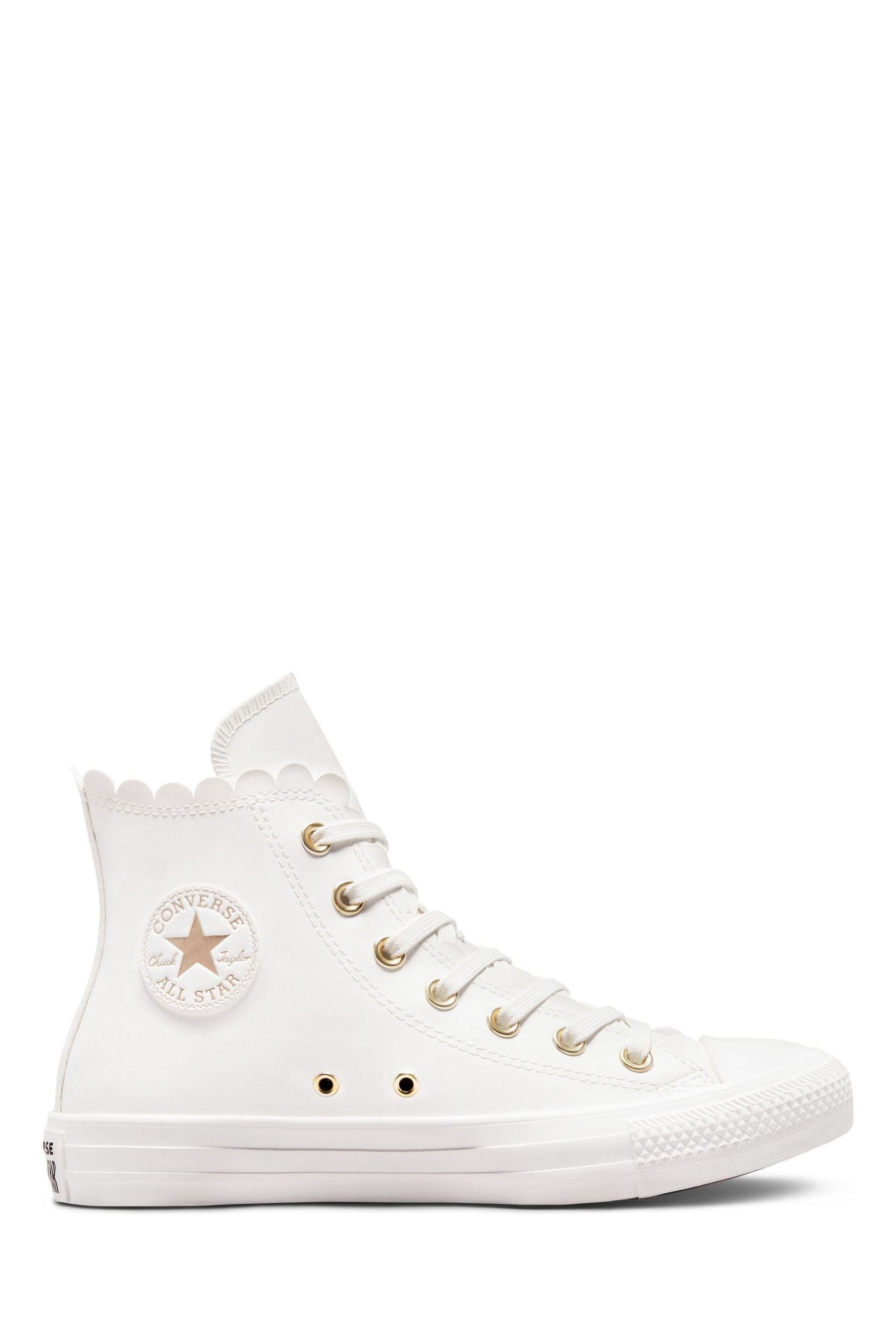 Buy Converse White Scallop High Top Trainers from the Next UK