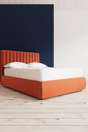 Swoon Soft Wool Burnt Orange Porlock Soft Wool Ottoman Bed