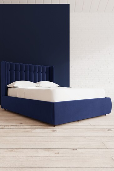 Swoon Easy Velvet Ink Blue Kipling Divan Bed