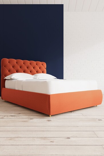 Swoon Soft Wool Burnt Orange Burbage Soft Wool Ottoman Bed
