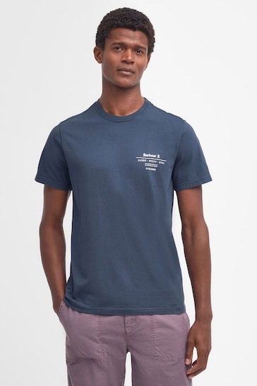 Barbour® Navy Hickling Logo T-Shirt