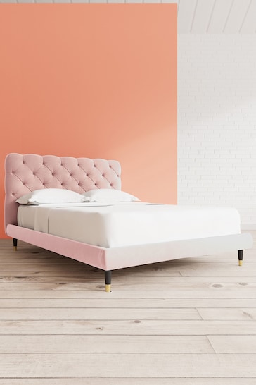 Swoon Easy Velvet Blush Pink Burbage Bed