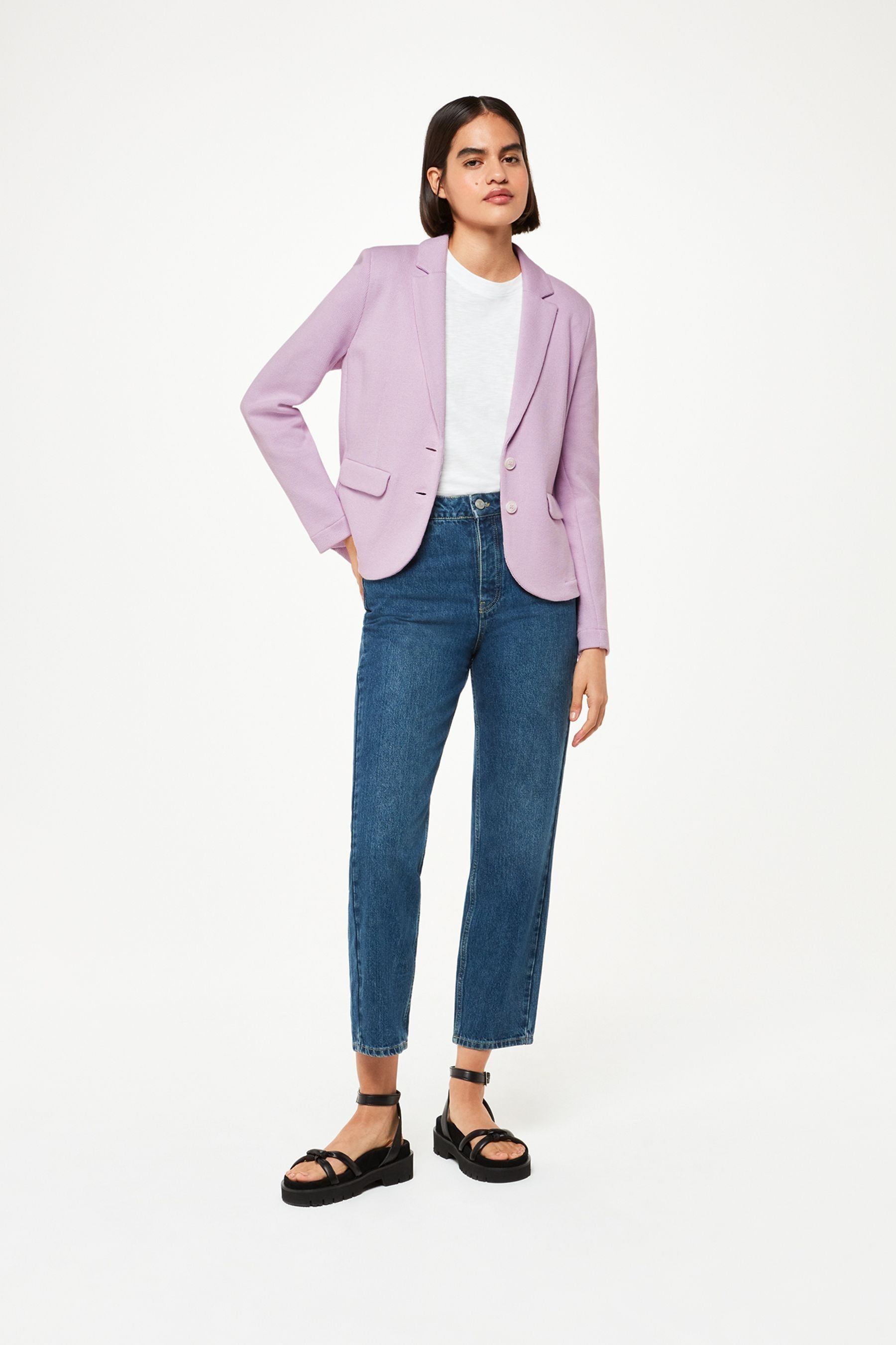 Whistles slim hotsell jersey jacket pink