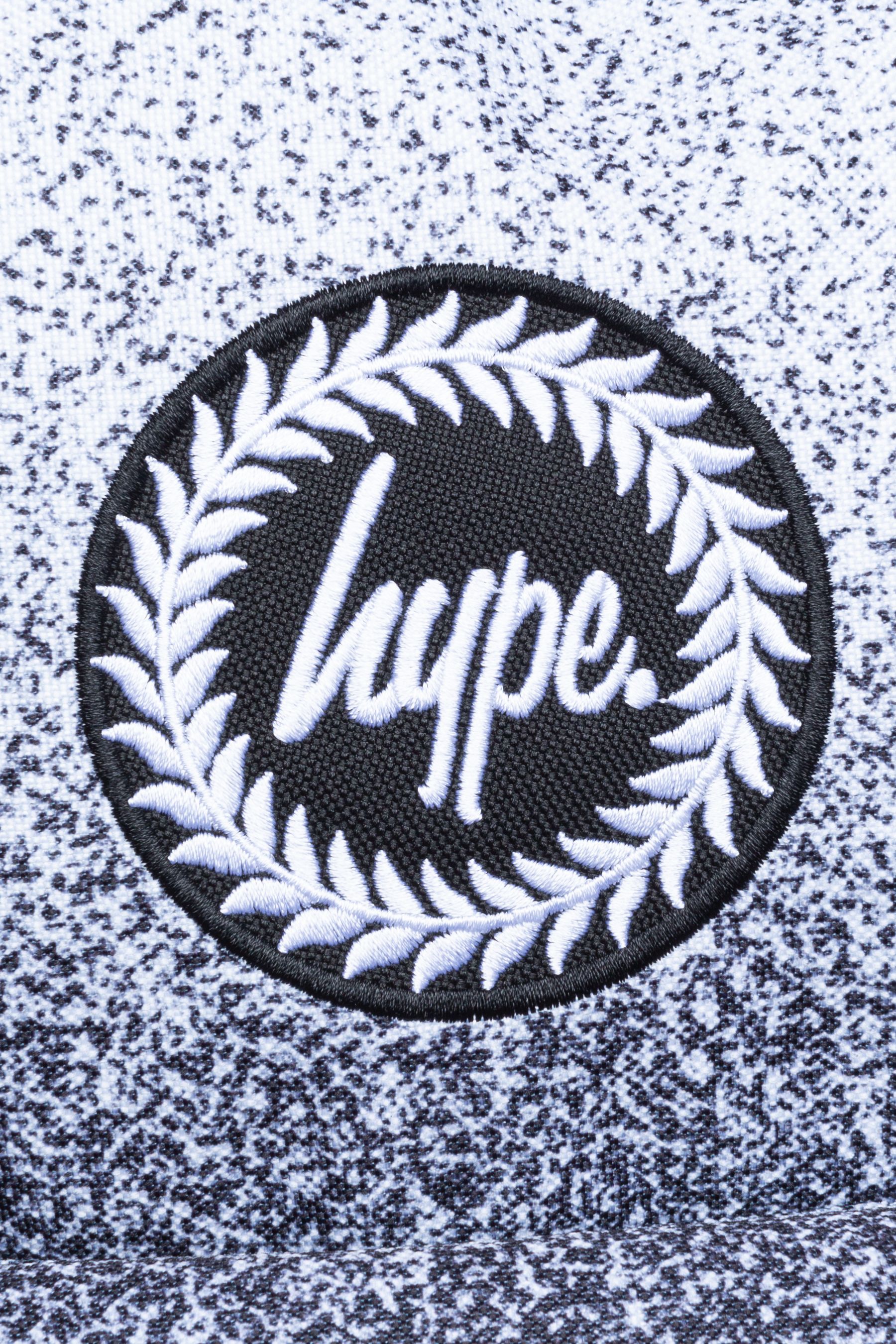 Hype black top speckle fade backpack