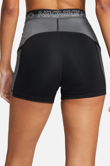 Nike Black/Grey Pro Dri-FIT 3-Inch Shorts