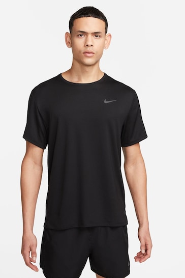 Nike Black Miler Dri-FIT UV Running T-Shirt