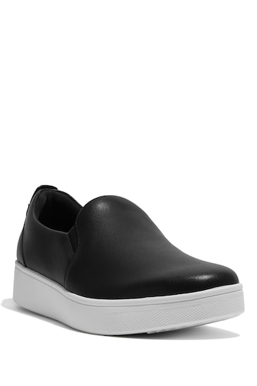 FitFlop Rally Leather Slip-On Skate Trainers