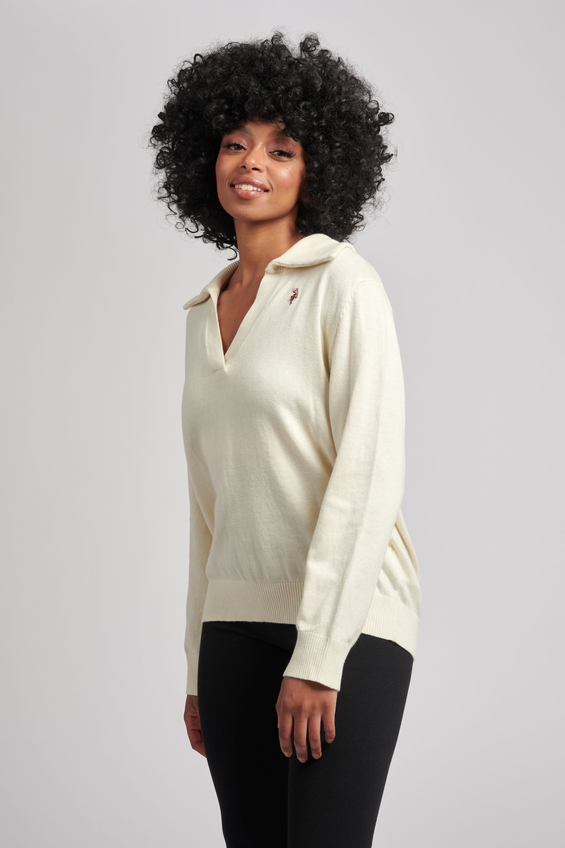 Jumper with cheap collar womens
