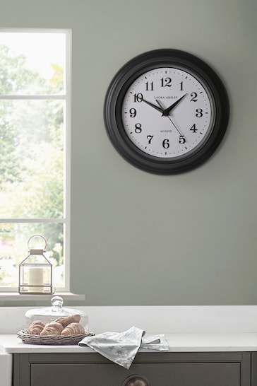 Laura Ashley Grey Newgale Small Kitchen Clock