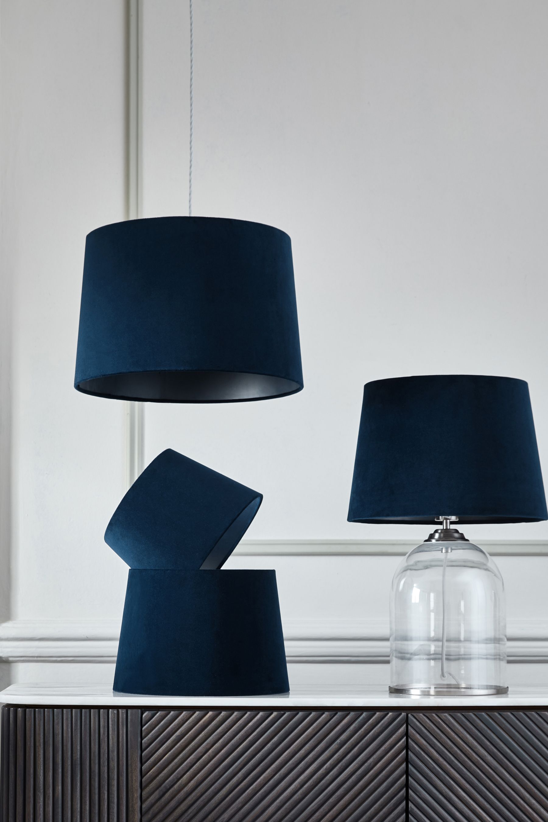 Next navy lamp shade sale