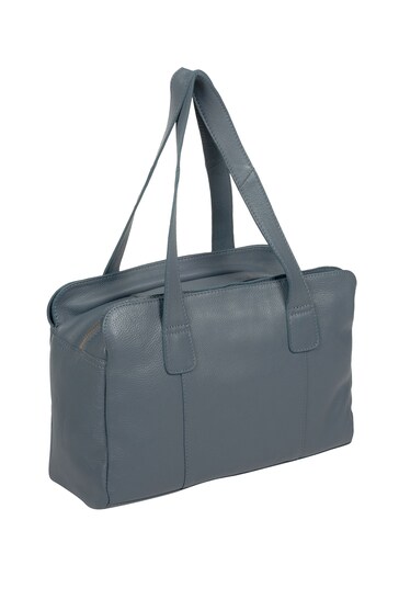 Cultured London Marquee Midnight Blue Leather Handbag