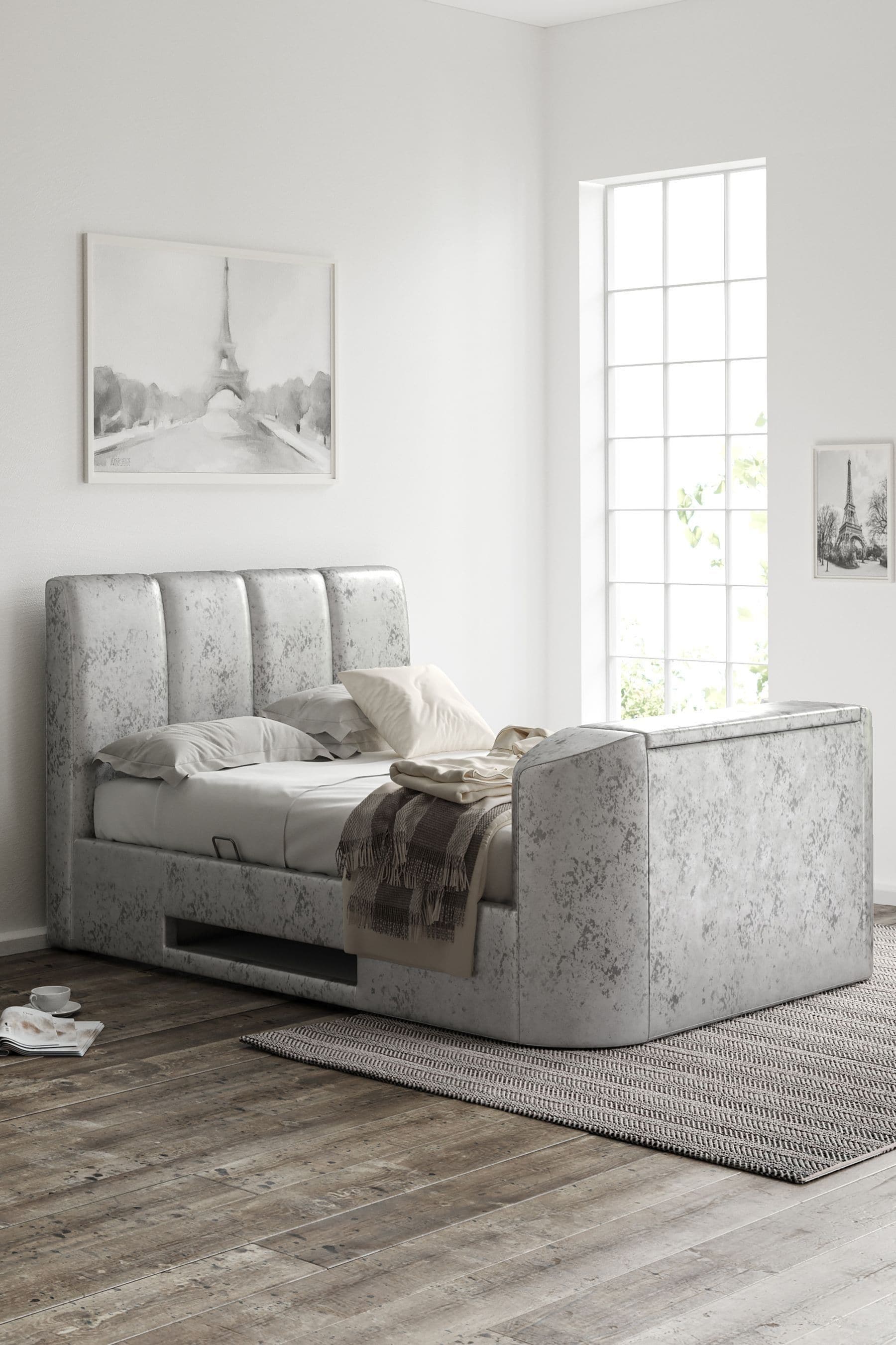 Silver tv deals bed