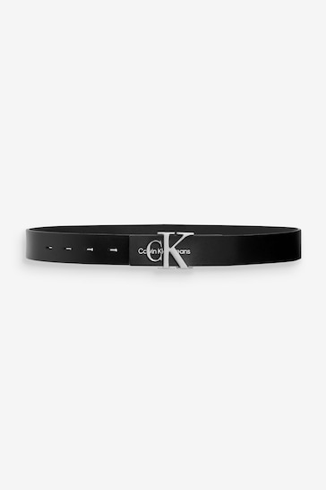 Calvin Klein Black Monogram Hardware Belt